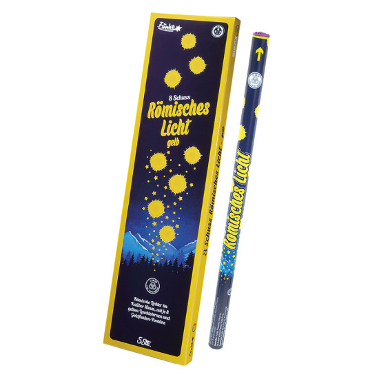 8 Schuss Römisches Licht Kal. C - Gelb
